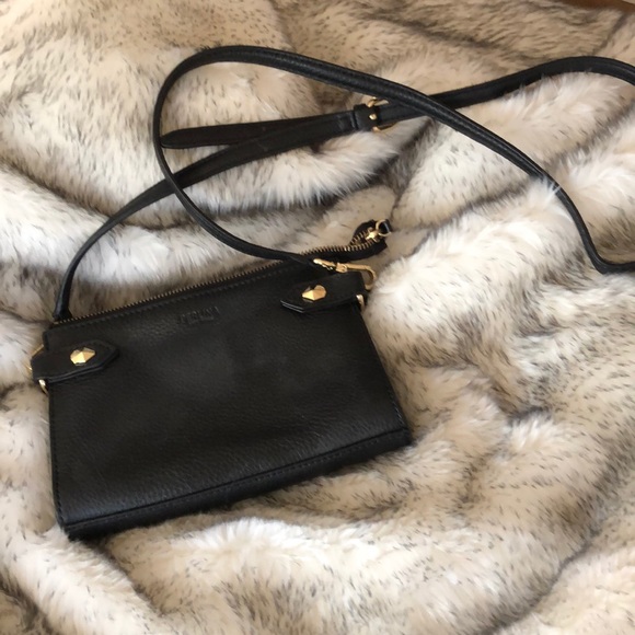 Perlina Handbags - Perlina Leather Black Crossbody 👛 Purse